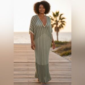 NWT Floris cover up boho crochet maxi dress size S/M resort tra…